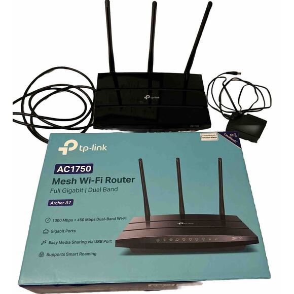 TP-Link AC1750 Archer A7 Wireless Dual Band Gigabit Router - Picture 1 of 1